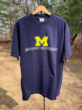 90s NWT Briar Creek Sportswear U of M Michigan Wolverines T-Shirt Size XL